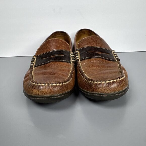 MARTIN DINGMAN Countrywear Leather Penny Loafers VIBRAM Brown 532215M Sz 10M - Picture 4 of 15